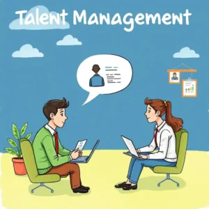 Applicant Insight Extractor tool depicted in a conversation between HR professionals reviewing resumes.