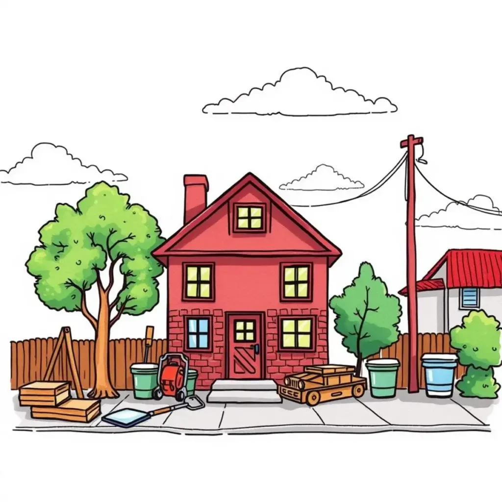 Regulation summary tool: Summarize key regulations for audits 1 Illustration of a property maintenance scene with tools and resources.