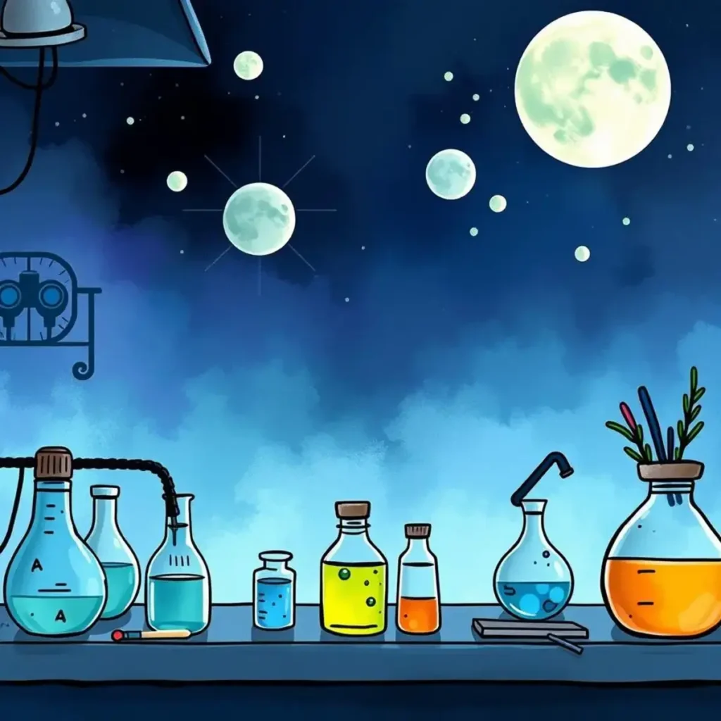 Research gap identifier: Identify gaps and opportunities in existing literature 1 Colorful laboratory glassware representing scientific research and experimentation.
