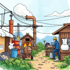 A person optimizing resource distribution in a vibrant supply chain setting.