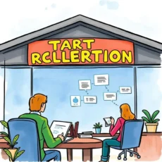 Marketing professionals discussing data collection strategies indoors.