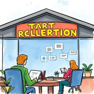 Marketing professionals discussing data collection strategies indoors.