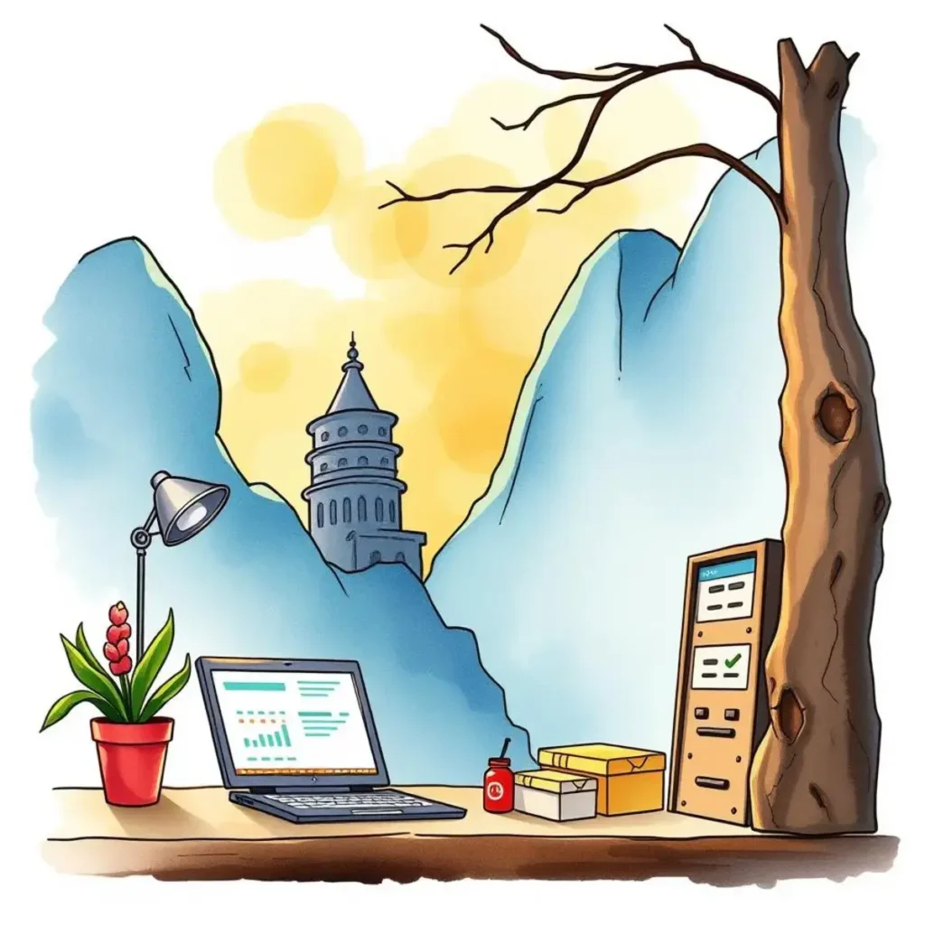 Forecast adjustment advisor: Enhance revenue predictions using provided adjustments 1 A serene workspace with a laptop, plants, and picturesque mountains.