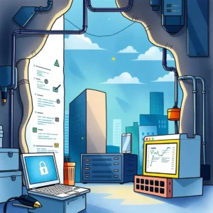 Patch summary generator: Create concise summaries of patch notes and changes 4 A digital workspace illustrating it security and patch management processes.