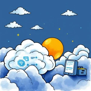 Service level report maker: Generate reports on service level agreements 1 Cloud landscape illustrating service level report generation in it management.