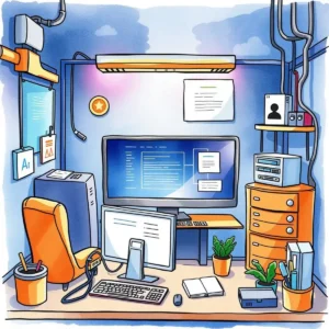 It workstation featuring tools for analyzing backup workflows.