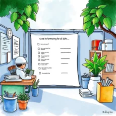 Crate be formatting for all SOPs in a manufacturing setting