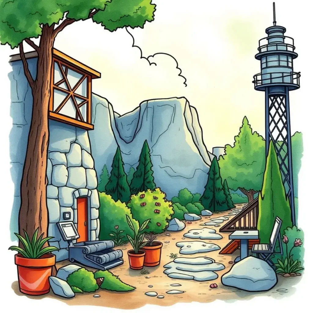 Specification formatter: Format and refine change specifications simply 1 Beautiful outdoor scene depicting a serene path leading to an engineering facility in nature.