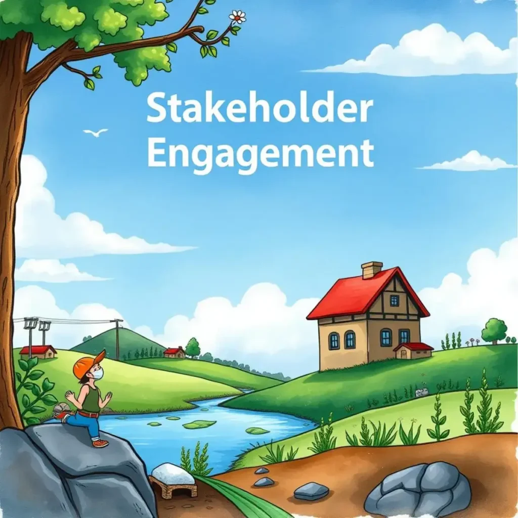 Stakeholder update notifier: Format updates for stakeholder communication 1 Child exploring nature near a river, symbolizing stakeholder engagement.