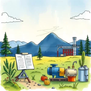 A scenic landscape illustrating process standards tools and equipment.