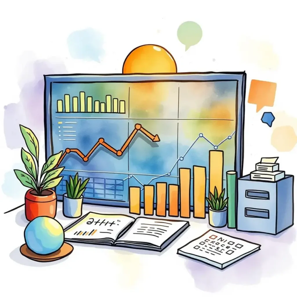 Statistical analysis formatter: Convert data inputs into statistical summaries 1 Analytics workspace featuring data visualizations and trend analysis tools.