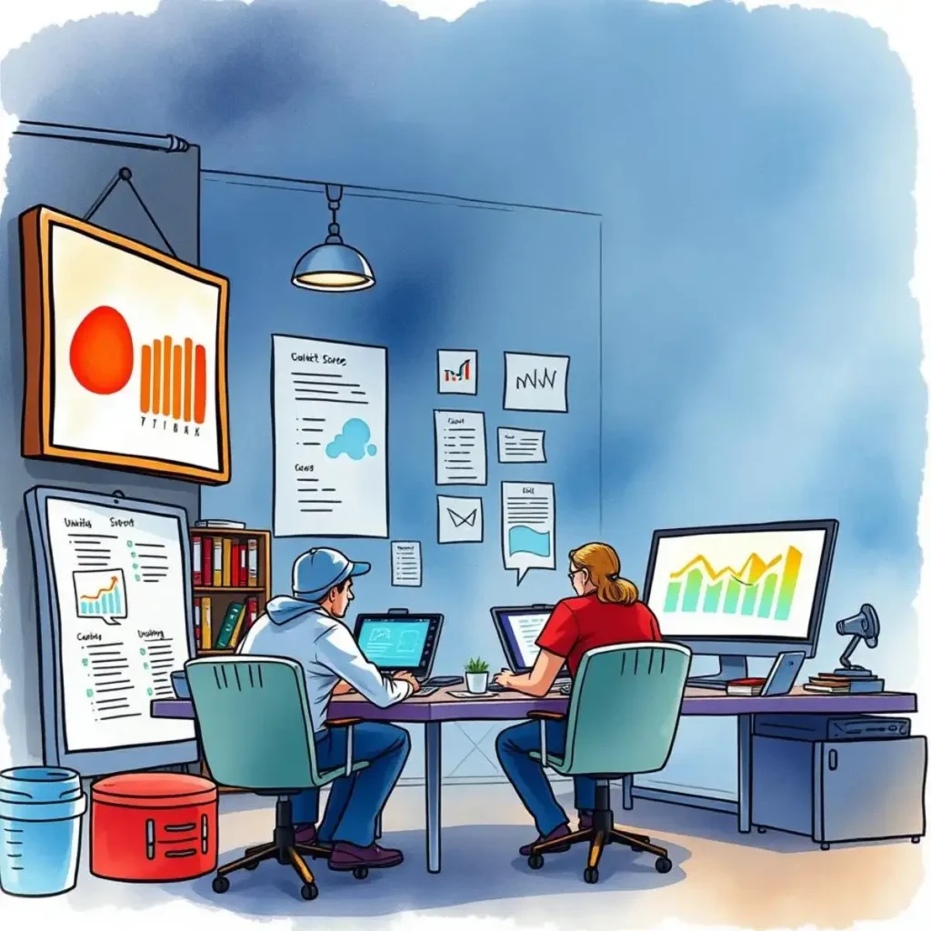 Strategic response advisor: Generate strategic responses for scenarios 1 Two analysts collaborating on market data analysis with graphical insights.