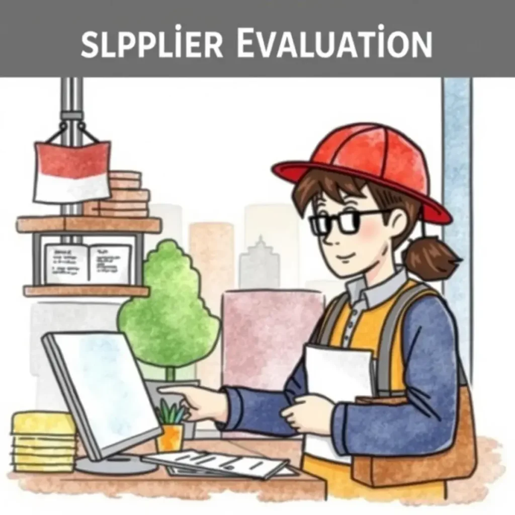 Supplier Qualification Analyzer tool with a person reviewing supplier documents on a computer.