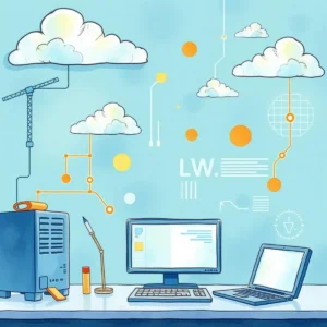 Illustration of it workspace for virtualization management support queries.