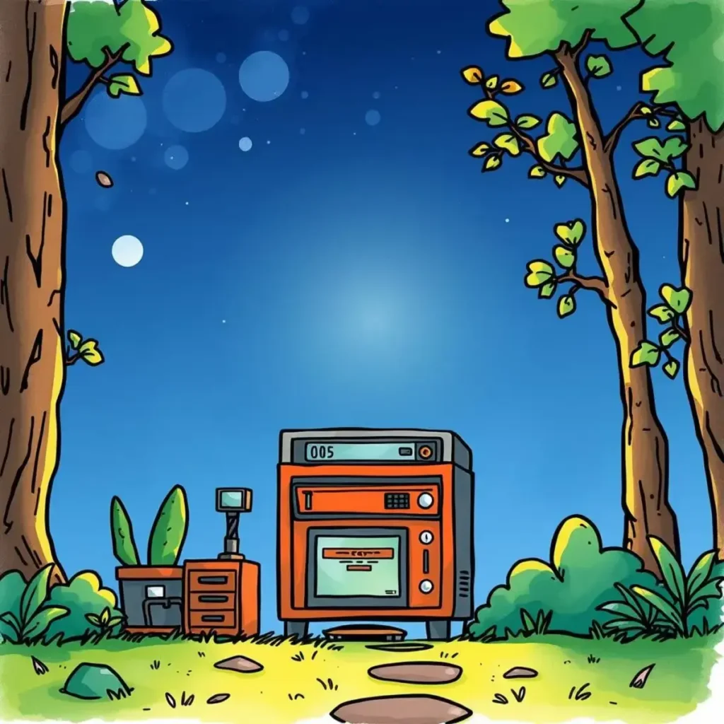 Performance insight analyzer: Generate insights on system performance metrics 1 A vibrant illustration of a performance analysis tool in a serene forest setting.