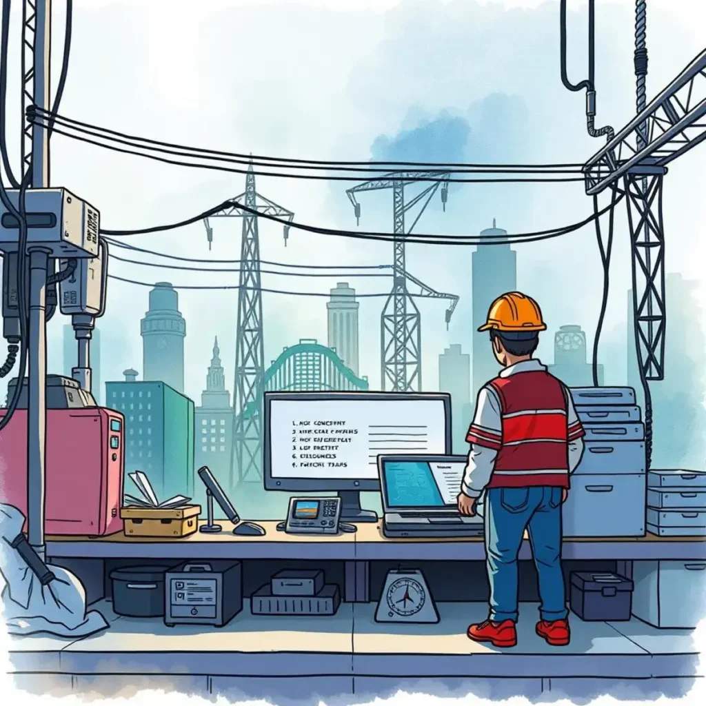 Task prioritization assistant: Rank project tasks effectively 1 Engineer managing tasks at a control systems project site with technology.