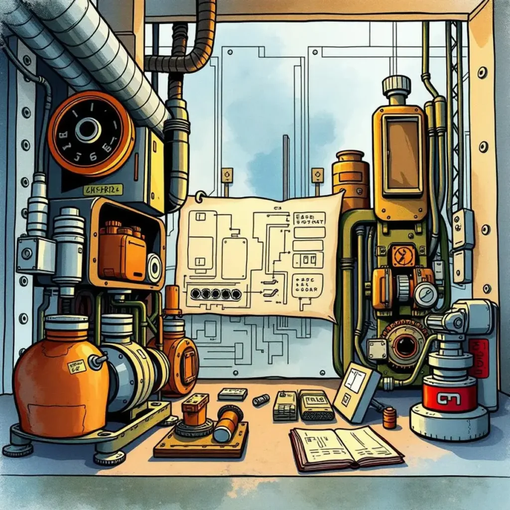 Template labeler: Automate labeling of mechanical design templates 1 Mechanical design workspace showcasing automation tools and a technical drawing for better efficiency at labeling.