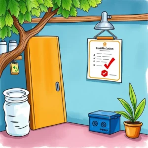 Text Input Validator tool in a manufacturing environment with certification documents displayed.