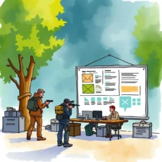 Analysts developing threat actor profiles with cybersecurity tools and data.