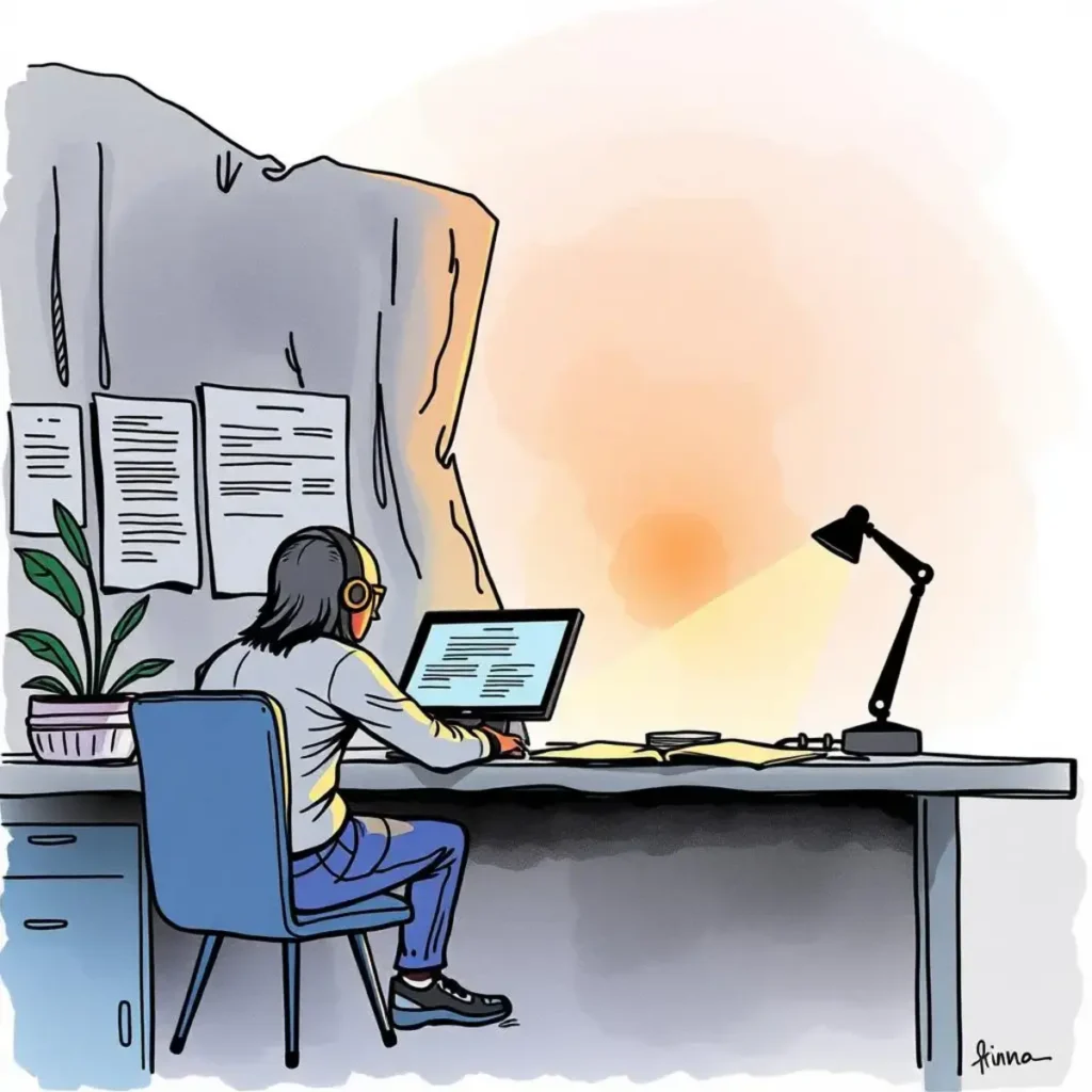 Validation report analyzer: Generate summaries of validation outcomes 1 Person analyzing validation reports at a desk with a laptop.