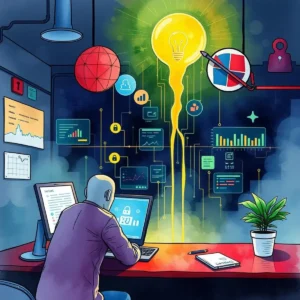 Vulnerability review assistant: Assess vulnerabilities based on incident data 4 Cybersecurity analyst reviewing vulnerabilities with data visualization tools.
