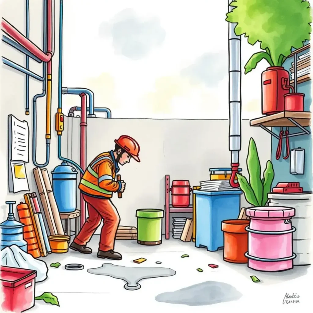 Work order summary creator: Generate concise maintenance work order summaries 1 A worker inspects a maintenance area with tools, showcasing the importance of work order management.