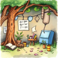 A treehouse workspace showcasing tools for process improvement and analysis.